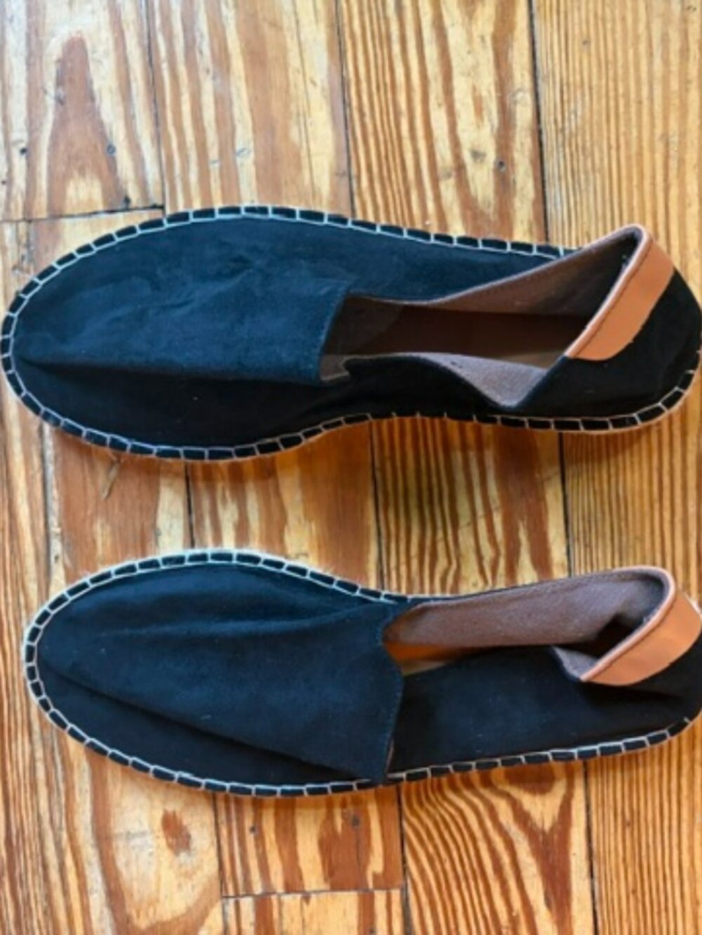 Men's Black Suede Espadrilles